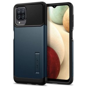 Spigen Slim Armor Samsung Galaxy A12 tok (szürkés kék)