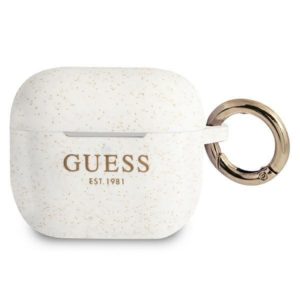 Guess Silicone Glitter AirPods 3 tartó (fehér)