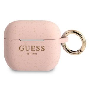 Guess Silicone Glitter AirPods 3 tartó (rózsaszín)