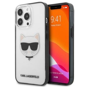 Karl Lagerfeld Ikonik Choupette iPhone 13 Pro telefontok (átlátszó)