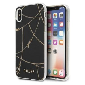 Guess Gold Chain iPhone Xs Max tok (fekete)