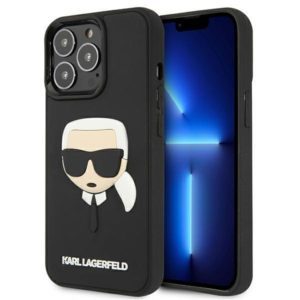 Karl Lagerfeld 3D Rubber Karl’s Head iPhone 13 Pro Max telefontok (fekete)