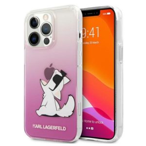 Karl Lagerfeld Choupette Fun iPhone 13 Pro Max telefontok (rózsaszín)