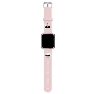Karl Lagerfeld Silicone Karl & Choupette Apple Watch óraszíj 38/40/41mm (rózsaszín)