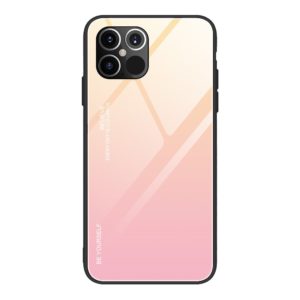 Gradient Glass színátmenetes iPhone 12 Pro Max tok edzett üveg hátlappal (pink)