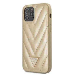 Guess V-Quilted Collection iPhone 12 / 12 Pro tok (arany)