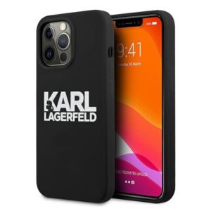 Karl Lagerfeld Silicone Stack Logo iPhone 13 Pro tok (fekete)