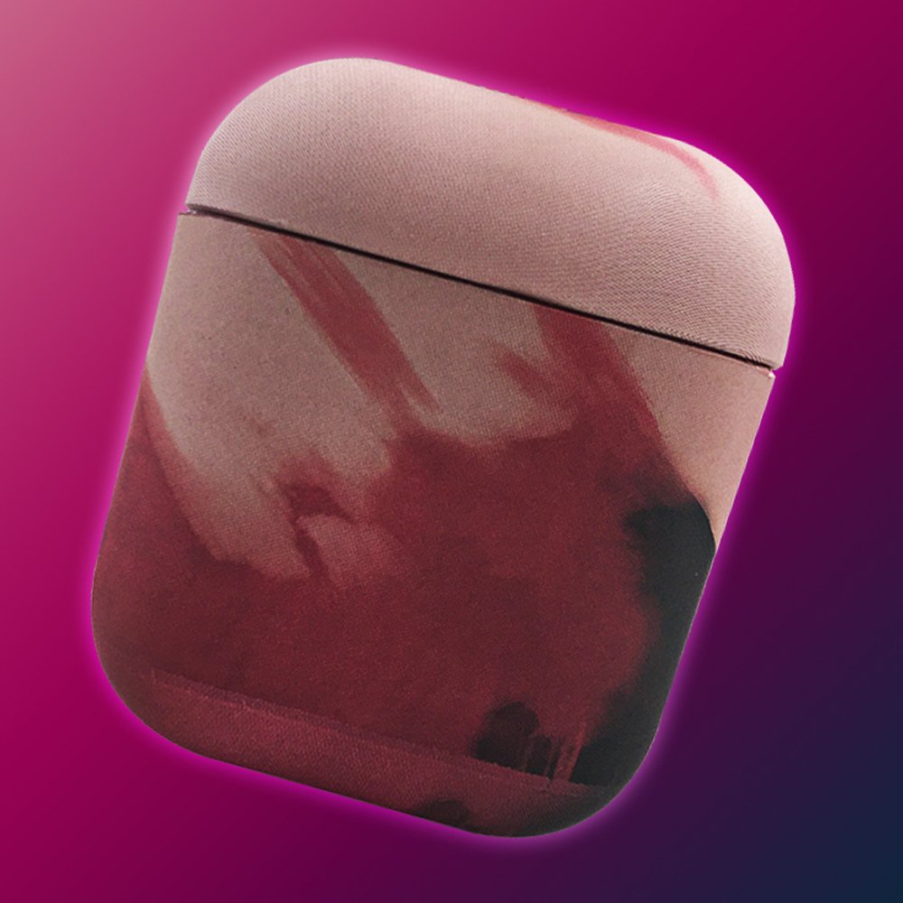 Watercolor akvarell AirPods 1-2 kemény tok (piros) - Image 2