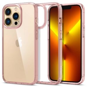 Spigen Ultra Hybrid iPhone 13 Pro tok Rose Crystal (átlátszó-rózsaszín)