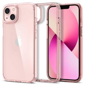 Spigen Ultra Hybrid iPhone 13 tok Rose Crystal (átlátszó-rózsaszín)