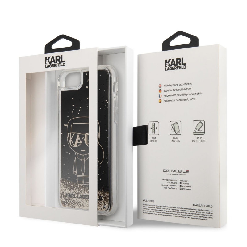 Karl Lagerfeld Liquid Glitter Gatsby iPhone 7/8/SE2020 telefontok (arany) - Image 3