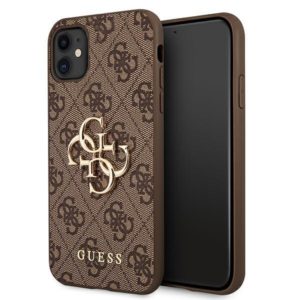 Guess 4G Big Metal Logo iPhone 11/Xr telefontok (barna)