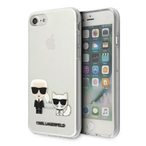 Karl Lagerfeld Karl & Choupette keménytok iPhone 7/8/SE2020/SE2022 (átlátszó)