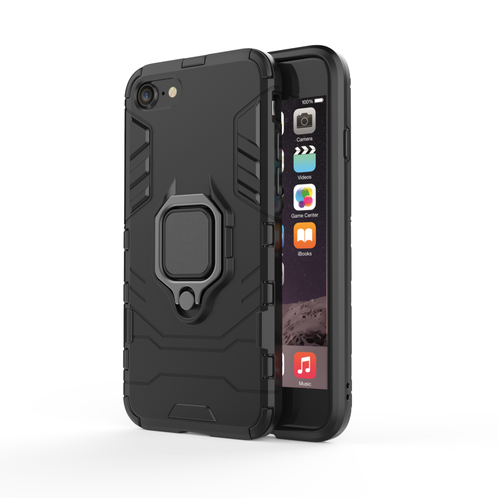 iTok webáruház - Hurtel Ring Armor kitámasztható ütésálló telefontok iPhone SE/5S/5 (fekete) 8 Ring Armor kitámasztható ütésálló telefontok iPhone SE/5S/5 (fekete) - Image 8