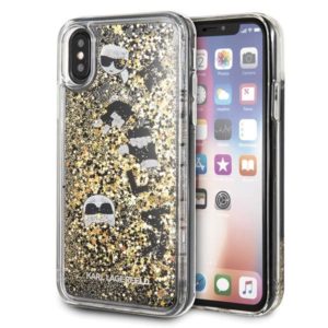 Karl Lagerfeld Glitter iPhone X/Xs telefontok (arany)