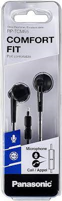 iTok webáruház - Panasonic Panasonic RP-TCM55E fekete mikrofonos, vezetékes fülhallgató headset 1 Panasonic RP-TCM55E fekete mikrofonos, vezetékes fülhallgató headset