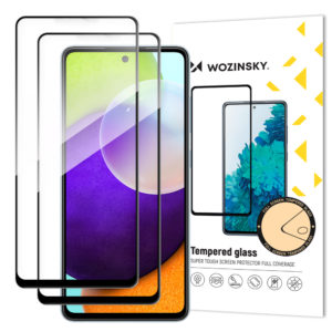 Wozinsky Tempered Glass Full Cover kijelzővédő üvegfólia fekete kerettel Samsung Galaxy A52/A52s (2 darab)