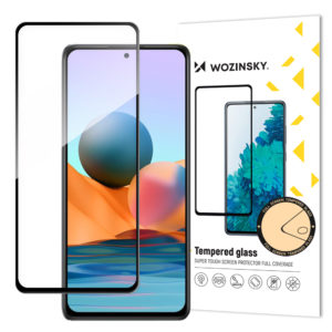 Wozinsky Super Durable üvegfólia kerettel Xiaomi Redmi Note 10 Pro/12T/12T Pro/Mi 11i/Mi 11T/Mi 11T Pro/Poco X5 (fekete keretes)