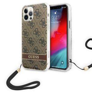 Guess 4G Print Strap Collection iPhone 12/12 Pro telefontok (barna)