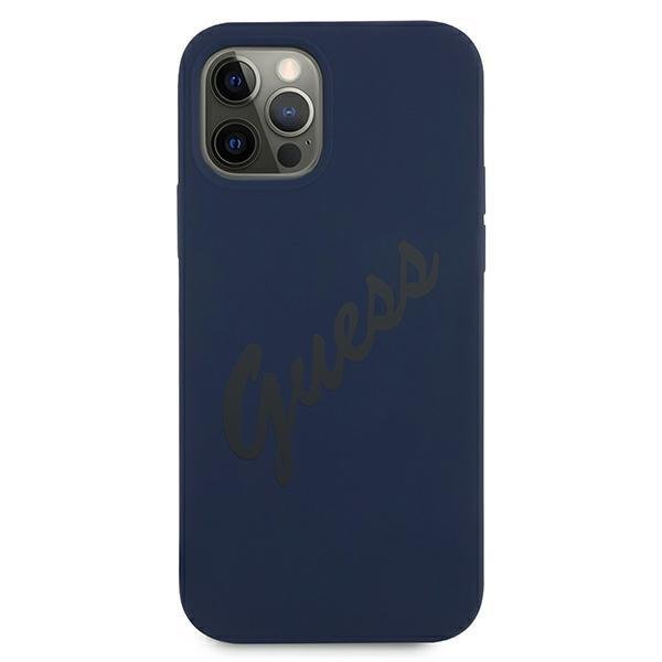 Guess Silicone Vintage Script Collection iPhone 12/12 Pro telefontok (kék) - Image 3