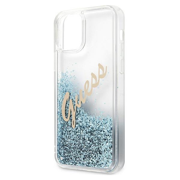 Guess Glitter Vintage Script iPhone 12/12 Pro telefontok (kék) - Image 5