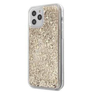 Guess 4G Liquid Glitter iPhone 12/12 Pro telefontok (arany)