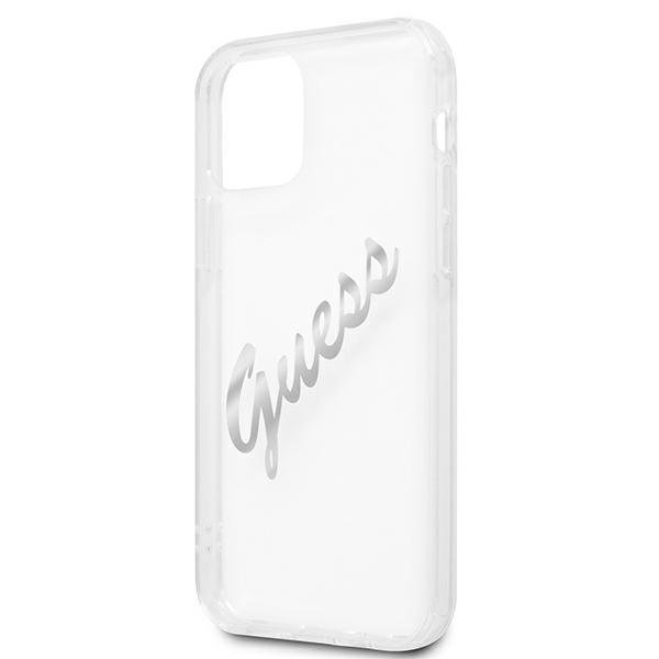Guess Transparent Vintage Script iPhone 12/12 Pro telefontok (ezüst) - Image 5