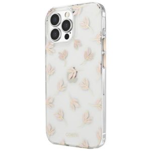 Uniq Coehl Fleur iPhone 13/13 Pro szilikon tok (átlátszó, rózsaszín)