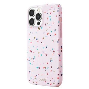 Uniq Coehl Terrazzo iPhone 13/13 Pro szilikon tok (rózsaszín)