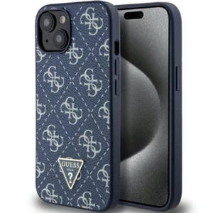 Guess 4G Triangle Metal Logo iPhone 15/14/13 telefontok (kék)