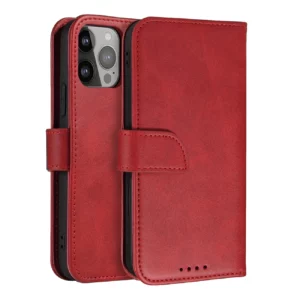 Magnet Case elegáns kinyitható tok Samsung Galaxy S25 (piros)