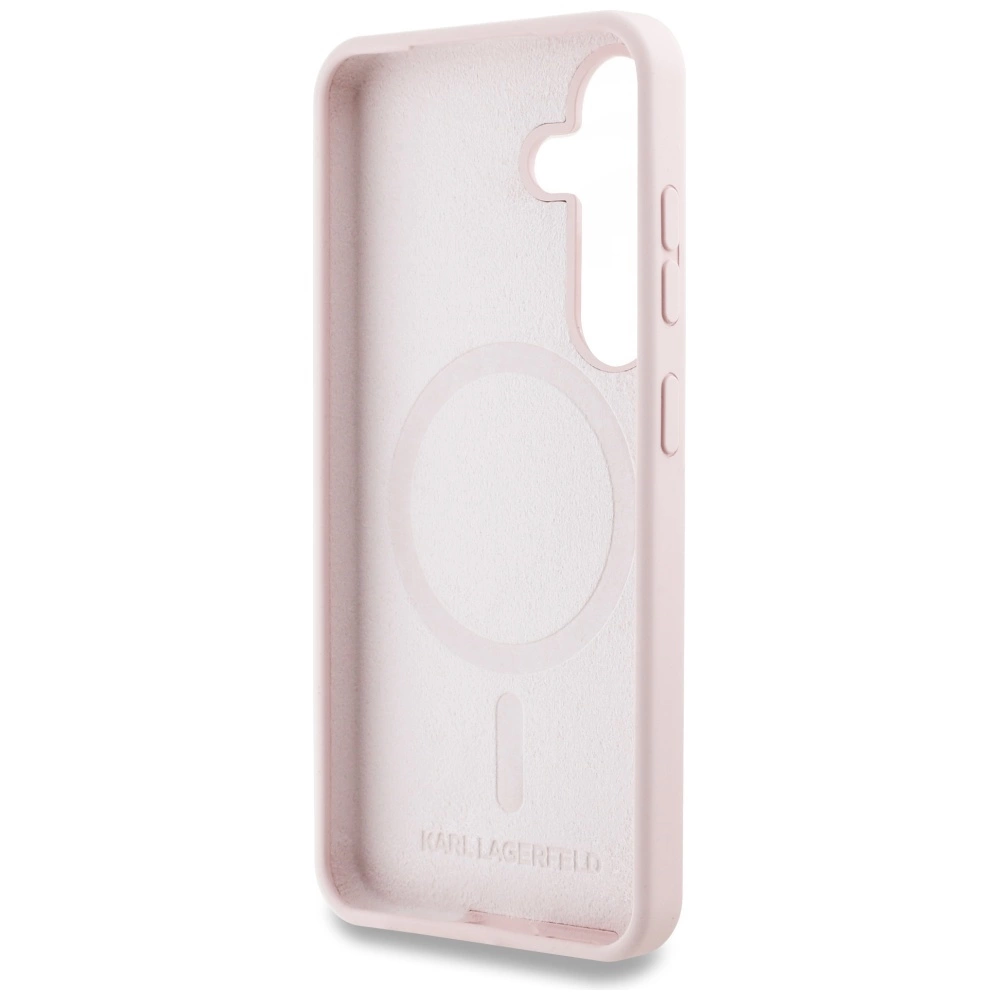 iTok webáruház - Karl Lagerfeld Karl Lagerfeld Silicone Double Heads and Circle MagSafe Samsung Galaxy S25 tok (rózsaszín) 3 Karl Lagerfeld Silicone Double Heads and Circle MagSafe Samsung Galaxy S25 tok (rózsaszín) - Image 3