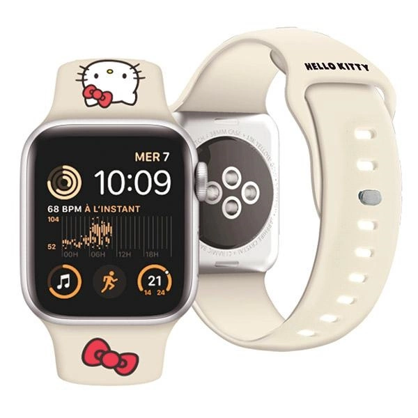 iTok webáruház - Hello Kitty Hello Kitty Silicone Kitty Head Apple Watch szilikon szíj 38/40/41mm (bézs) 4 Hello Kitty Silicone Kitty Head Apple Watch szilikon szíj 38/40/41mm (bézs) - Image 4