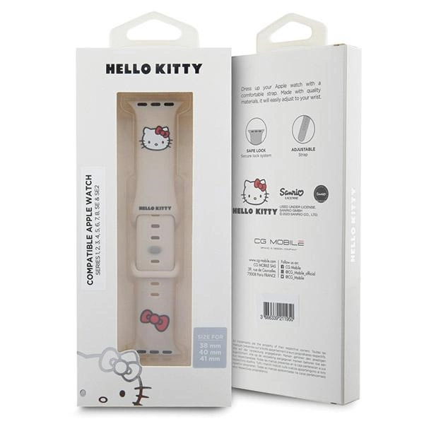 iTok webáruház - Hello Kitty Hello Kitty Silicone Kitty Head Apple Watch szilikon szíj 38/40/41mm (bézs) 5 Hello Kitty Silicone Kitty Head Apple Watch szilikon szíj 38/40/41mm (bézs) - Image 5