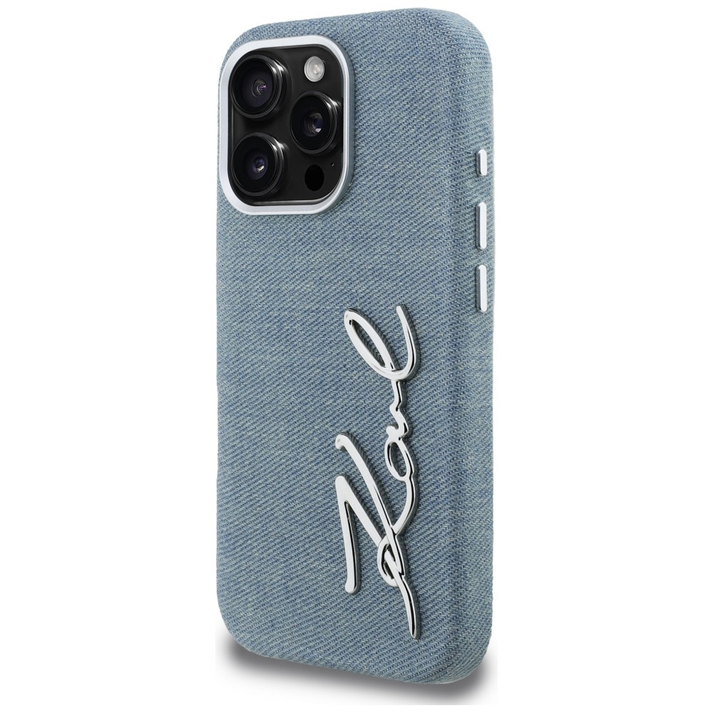 iTok webáruház - Karl Lagerfeld Karl Lagerfeld FW Jeans Signature Logo MagSafe tok iPhone 16 Pro Maxhoz (kék) 2 Karl Lagerfeld FW Jeans Signature Logo iPhone 16 Pro Max Case (kék)
