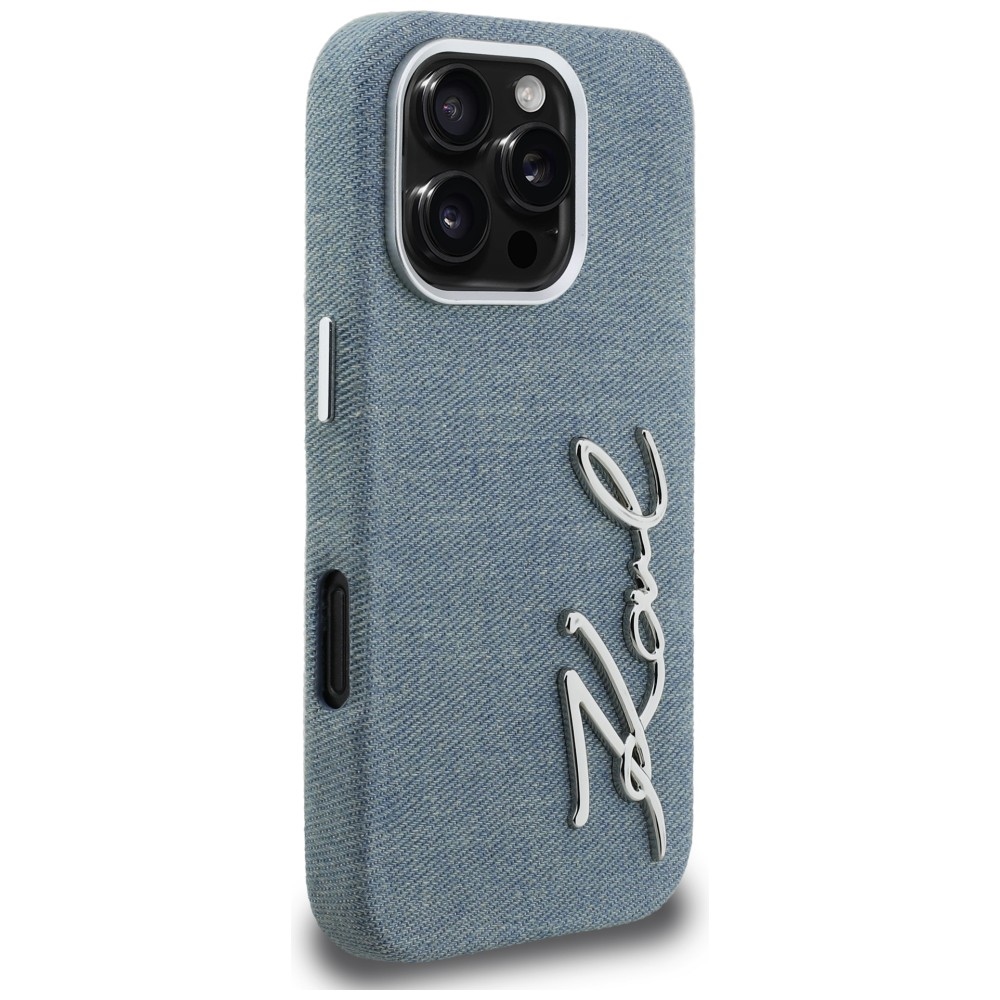 iTok webáruház - Karl Lagerfeld Karl Lagerfeld FW Jeans Signature Logo MagSafe tok iPhone 16 Pro Maxhoz (kék) 4 Karl Lagerfeld FW Jeans Signature Logo iPhone 16 Pro Max Case (kék)