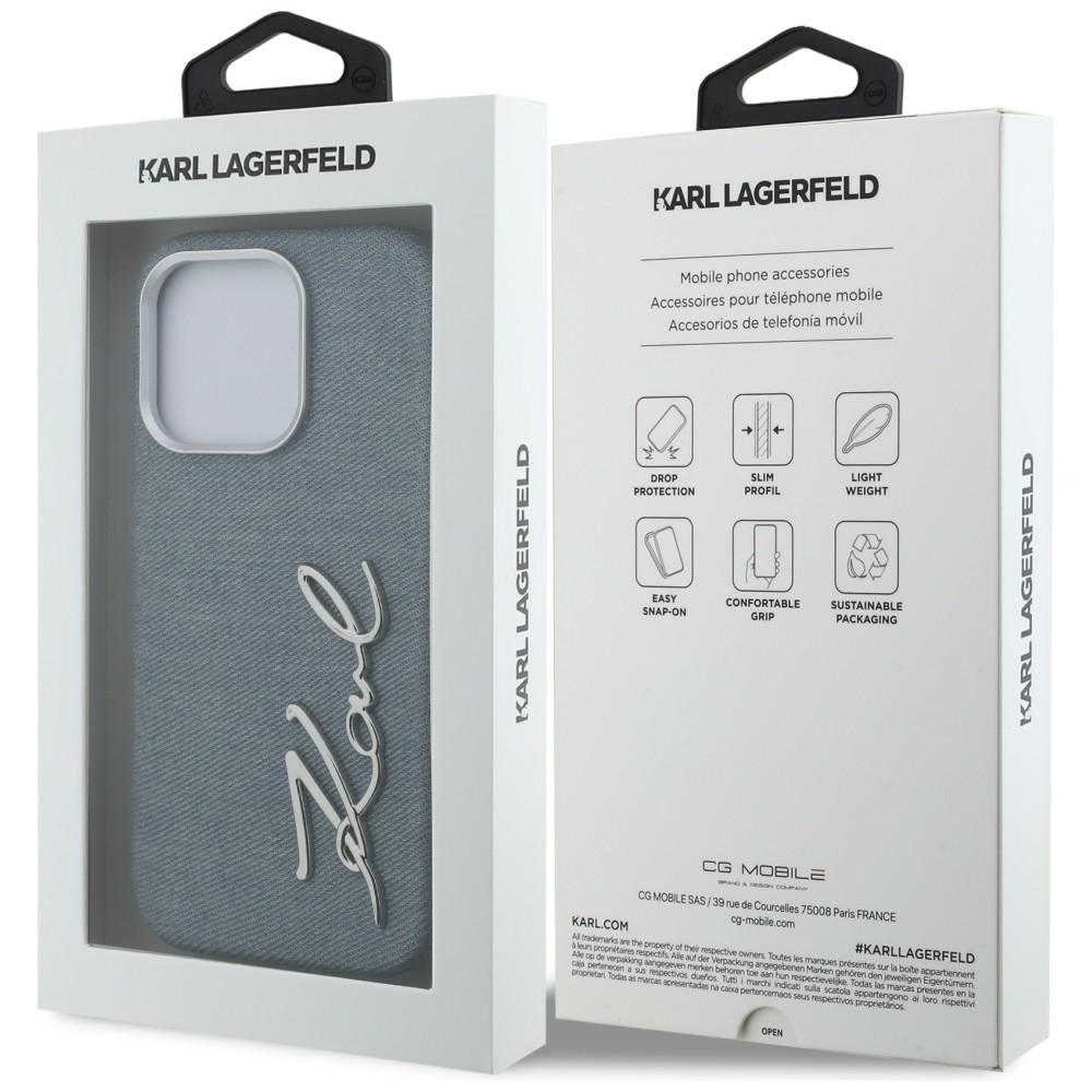 iTok webáruház - Karl Lagerfeld Karl Lagerfeld FW Jeans Signature Logo MagSafe tok iPhone 16 Pro Maxhoz (kék) 8 Karl Lagerfeld FW Jeans Signature Logo iPhone 16 Pro Max Case (kék)