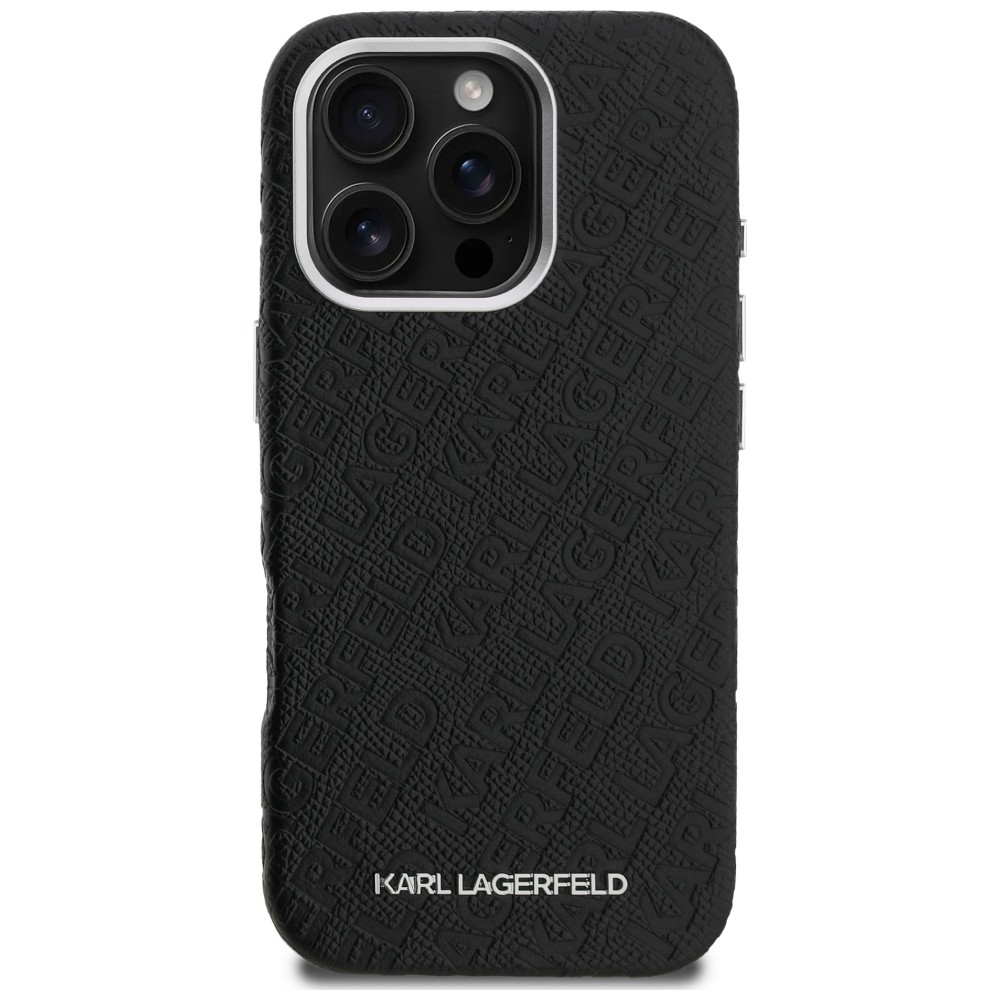 iTok webáruház - Karl Lagerfeld Karl Lagerfeld FW Stamped Karl MagSafe tok iPhone 16 Pro Max készülékhez (fekete) 3 Karl Lagerfeld FW Stamped Karl MagSafe Case for iPhone 16 Pro Max (fekete)
