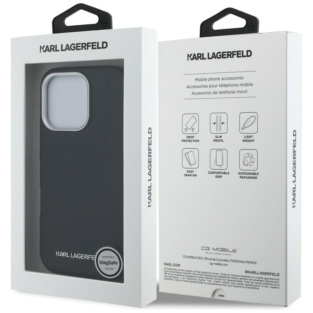 iTok webáruház - Karl Lagerfeld Karl Lagerfeld FW Stamped Karl MagSafe tok iPhone 16 Pro Max készülékhez (fekete) 8 Karl Lagerfeld FW Stamped Karl MagSafe Case for iPhone 16 Pro Max (fekete)