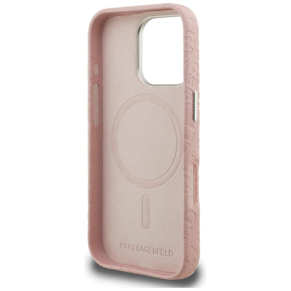 iTok webáruház - Karl Lagerfeld Karl Lagerfeld FW Stamped Karl MagSafe tok iPhone 16 Pro Max készülékhez (rózsaszín) 7 Karl Lagerfeld FW Stamped Karl MagSafe Case for iPhone 16 Pro Max (rózsaszín)