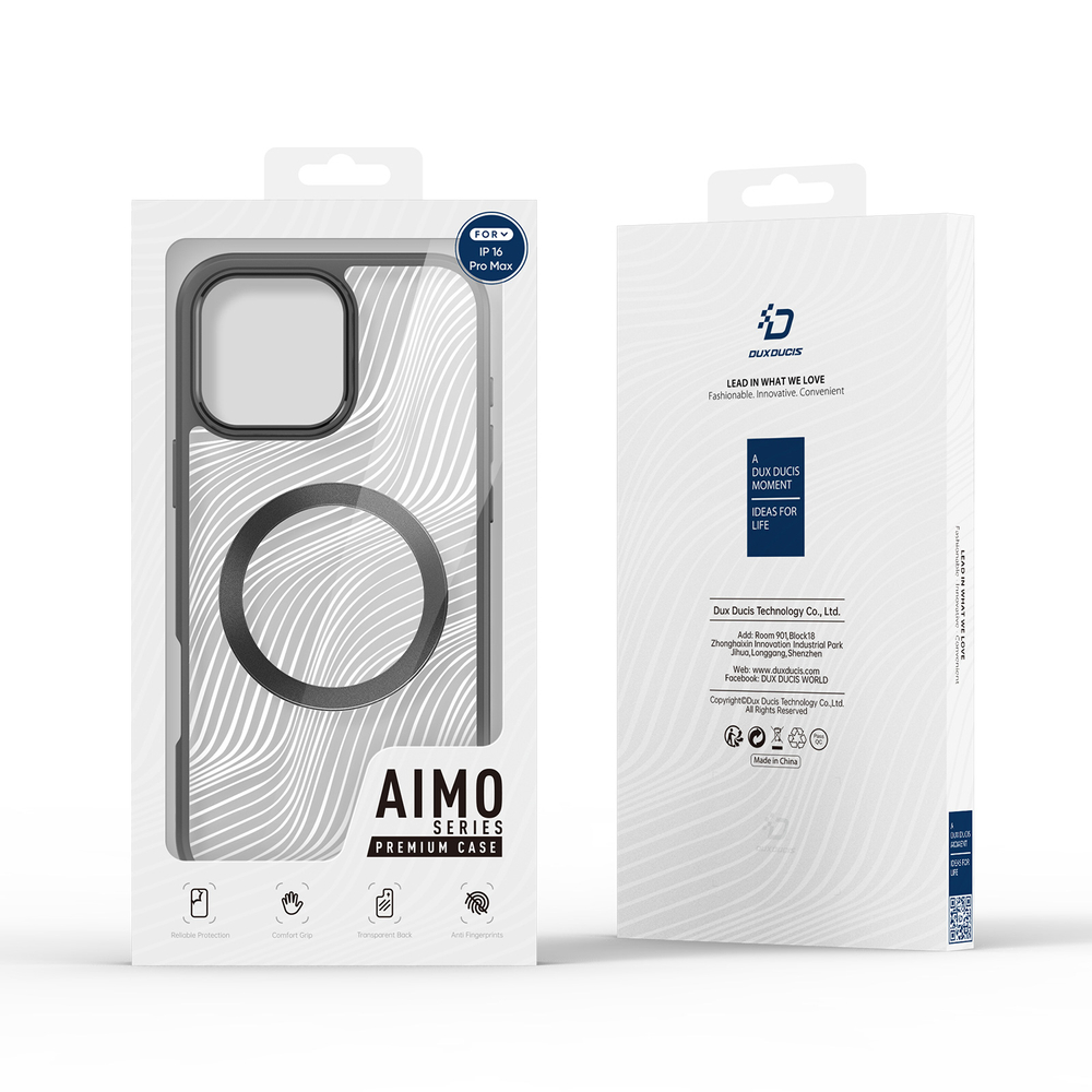 iTok webáruház - Dux Ducis Dux Ducis Aimo Mag MagSafe tok iPhone 16 Pro Max készülékhez (fekete) 3 Dux Ducis Aimo Mag case with MagSafe for iPhone 16 Pro Max (fekete)