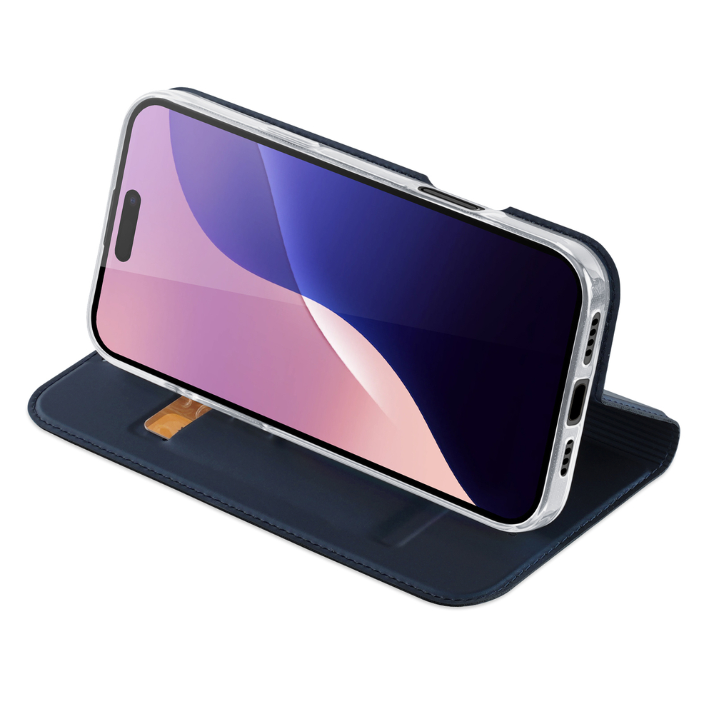 iTok webáruház - Dux Ducis Dux Ducis Skin Pro kártyatartós flip tok iPhone 16 Pro Max készülékhez (kék) 6 Dux Ducis Skin Pro iPhone 16 Pro Max Case with Flip and Card Slot (kék)