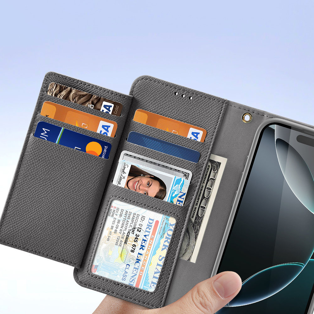 iTok webáruház - Dux Ducis Dux Ducis Lawa bőr tok levehető mágneses pénztárcával iPhone 16 Pro Max készülékhez (szürke) 7 Dux Ducis Lawa Leather Case for iPhone 16 Pro Max with Detachable Magnetic Wallet (szürke)