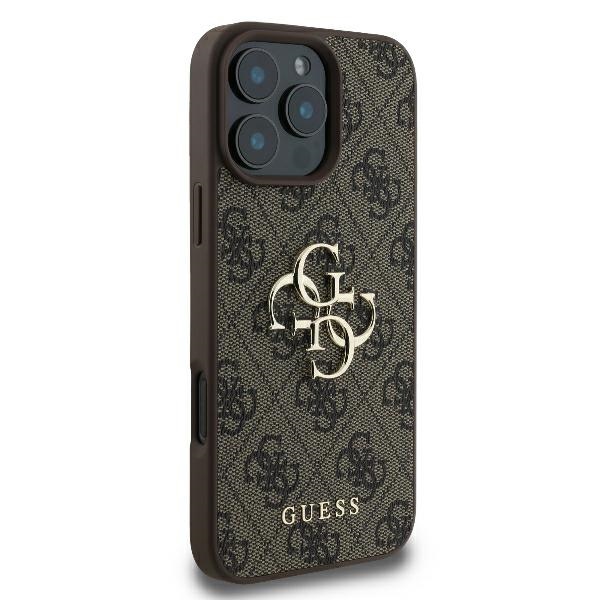 iTok webáruház - Guess Guess 4G Big Logo tok iPhone 16 Pro Max készülékhez (barna) 4 Guess 4G Big Logo iPhone 16 Pro Max Case (barna)