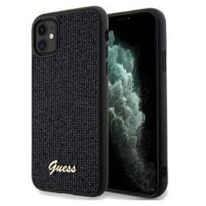 Guess Disco Metal Script tok iPhone 11 / Xr készülékhez (fekete)