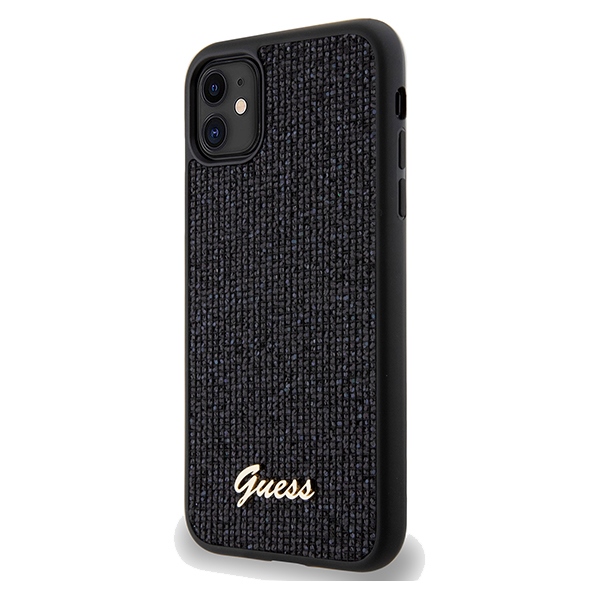 iTok webáruház - Guess Guess Disco Metal Script tok iPhone 11 / Xr készülékhez (fekete) 2 Guess Disco Metal Script case for iPhone 11 / Xr (fekete)