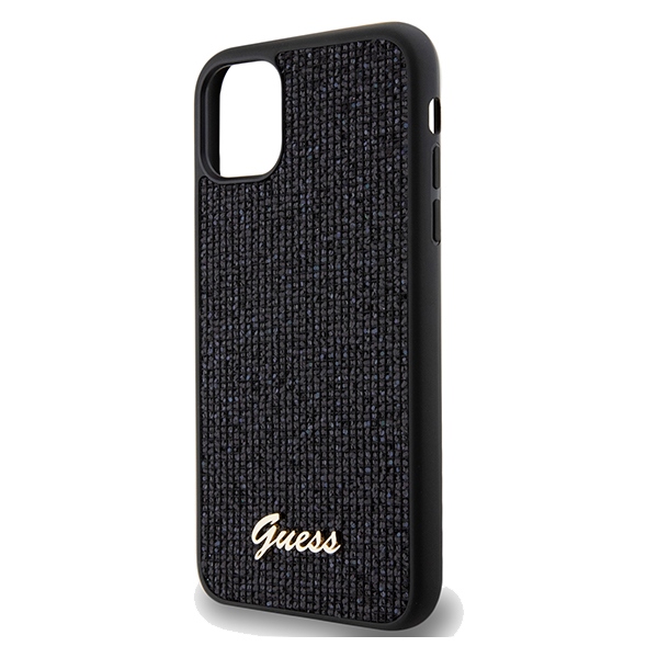 iTok webáruház - Guess Guess Disco Metal Script tok iPhone 11 / Xr készülékhez (fekete) 6 Guess Disco Metal Script case for iPhone 11 / Xr (fekete)