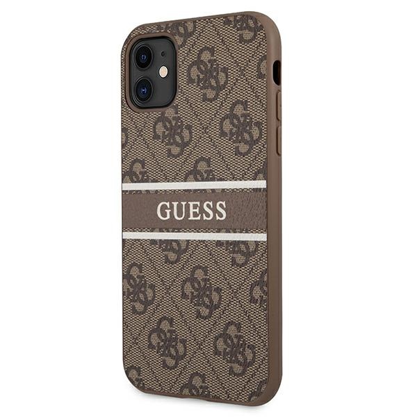iTok webáruház - Guess Guess 4G Stripe tok iPhone 11 / XR 6.1" készülékhez (barna) 2 Guess 4G Stripe case for iPhone 11 / Xr 6.1" (barna)