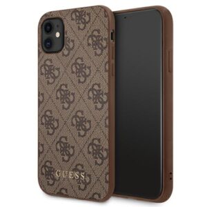 Guess 4G Metal Gold Logo tok iPhone 11 / Xr 6.1″ készülékhez (barna)