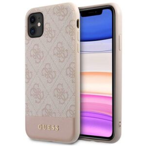 Guess 4G Stripe tok iPhone 11 / Xr 6.1″ készülékhez (rózsaszín)
